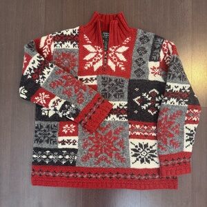 Lauren Ralph Lauren Hand Knit Exclusive Zip-Up Sweater size S